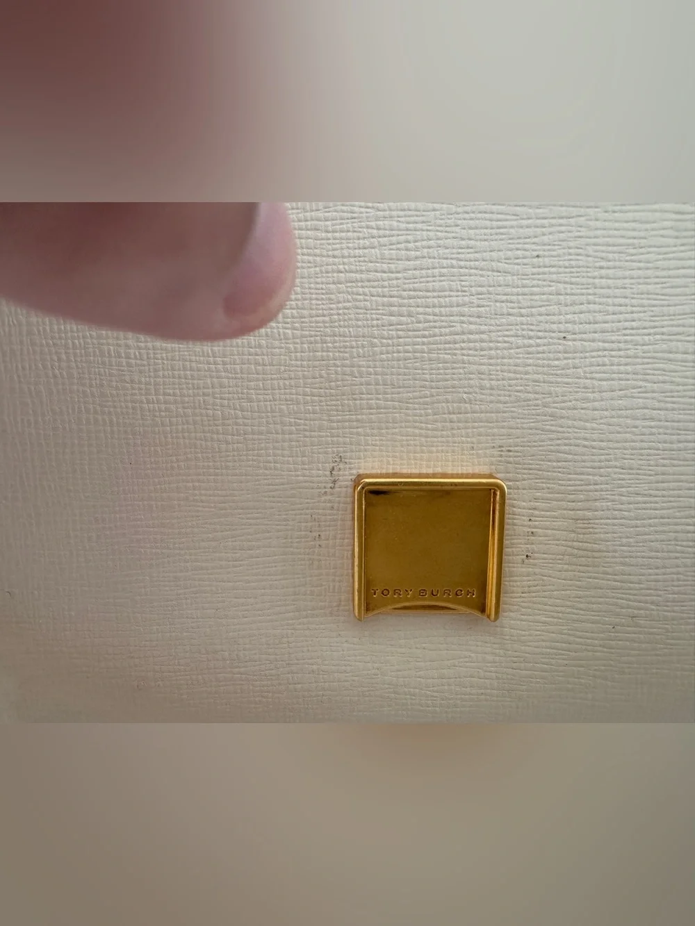 Tory Burch cream leather